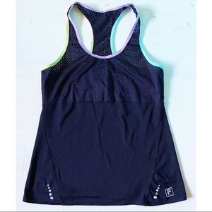 FILA Sport Women’s Mesh Black Athletic Tank Top